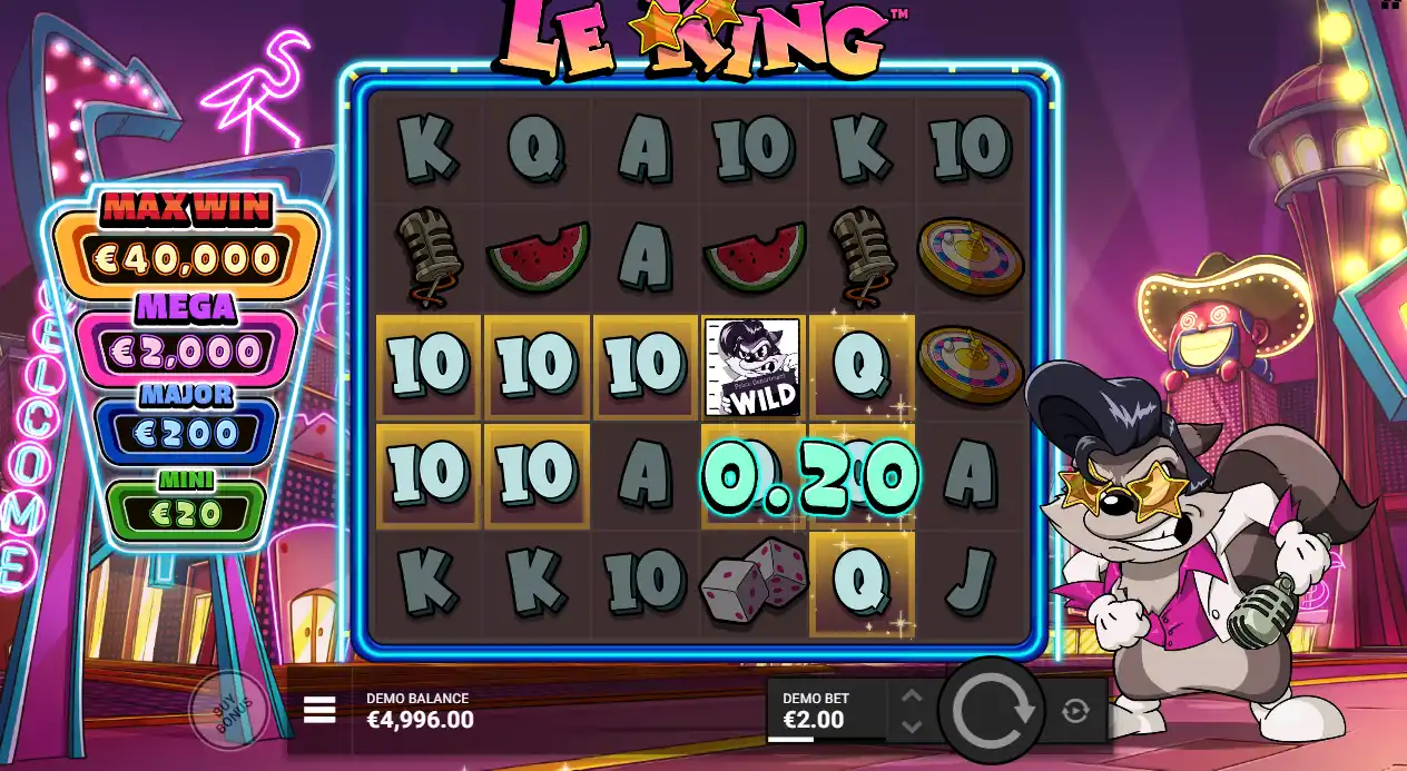 Gameplay of the Le King video slot from Hacksaw Gaming Gameplay of the Le King video slot from Hacksaw Gaming