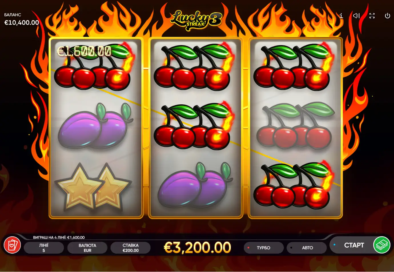 Геймплей видео слота Lucky Streak 3 от Endorphina